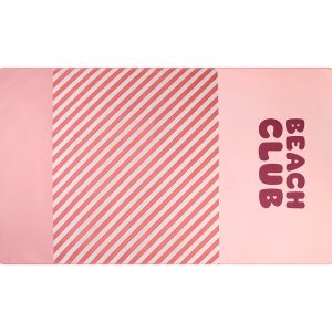 Toalla Playa Microfibra Stripes Bloom & Blush Personalizable